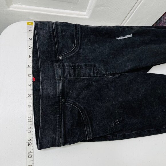 Spanx Vintage Distressed Ankle‎ Skinny Jeans Womens XS Black Charcoal Slimming - Picture 8 of 11